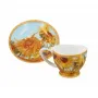 Filiżanka Carmani Vanessa 100ml espresso ze spodkiem - V. van Gogh, Słoneczniki - 3
